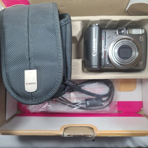 Canon PowerShot A590 IS 8.0 MP Tested With Camera Case And More - Picture 1 of 12